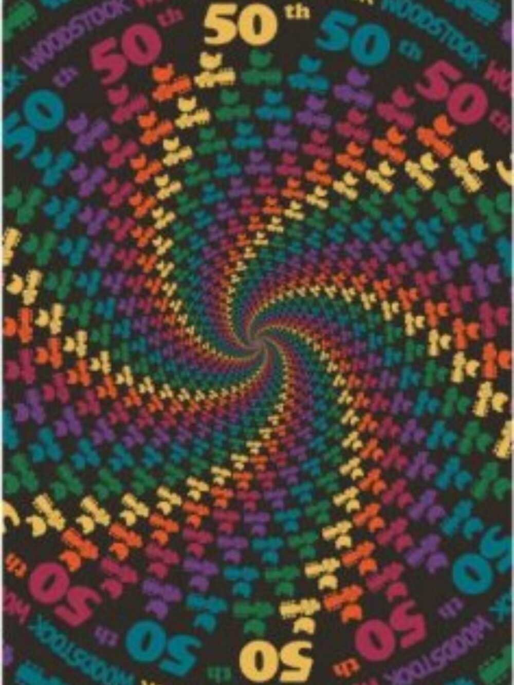 Woodstock 50th Spiral Tapestry ~ Officially Licensed ~ 60" x 90" ~ Brand New!